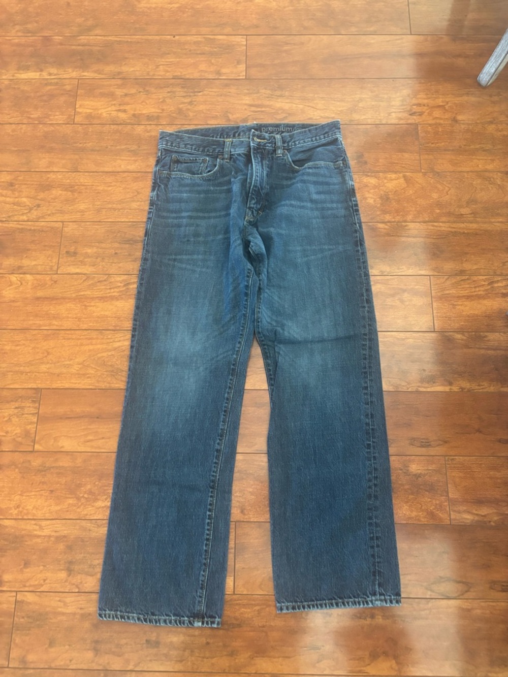 Men's Gap  Straight-Leg Blue Jeans 32x32 Premium Loose